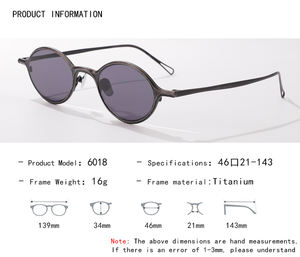 Gafas de Sol de lujo de titanio puro con lentes de nailon óptico UV400 Opciones de Marco en gafas de sol de estilo piloto naranja rojo gris - Product Image 4