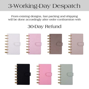 होंगबो सबसे ज्यादा बिकने वाली 7-रंग डिस्क-बाउंड ए 6 एम्बॉस्ड पेबल बजट बिंदर प्लानर सिस्टम के रूप में नकद लिफाफे के साथ - Product Image 3