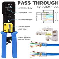 Kit d'outils réseau ZOERAX, ensemble de pinces à sertir RJ45 avec testeur de câble, coupe-câble et tournevis pour la réparation de câbles Ethernet LAN