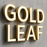Letrero Moderno con Retroiluminación LED 3D, Letras Personalizadas de Acero Inoxidable para Recepción de Oficina, Logotipo Comercial Iluminado