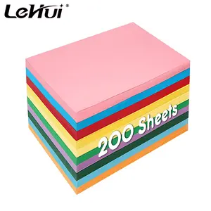 质量好的建筑纸包200张8.5X11英寸彩色复印纸，用于工艺品和艺术A4 10种颜色