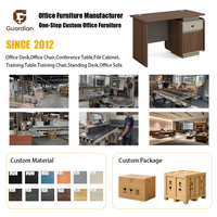 Bureau de direction classique personnalisé, mobilier de bureau design moderne en MDF, petites stations de travail, bureau du personnel avec tiroirs