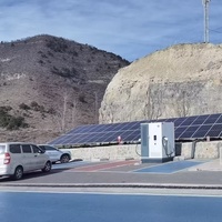 Chargeur de voiture solaire ev super charge 80kw-240kw ccs station de charge montée au sol système de stockage d'énergie intégré photovoltaïque