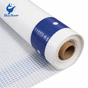Bâche de protection Damary en tissu grillagé PE ignifuge et écologique, renforcée en plastique, pour usage en construction - Product Image 1