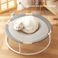 Cama para Gatos de Tela Transpirable para Verano, Hamaca para Gatos Resistente a la Humedad para Todas las Estaciones, Trampolín de Malla para Mascotas