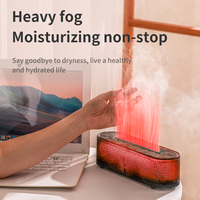 Diffuseurs d'arômes, huile essentielle, 260 ml, mini humidificateur portable à flamme, diffuseur d'arômes à flamme pour la maison, pour chambre rouge