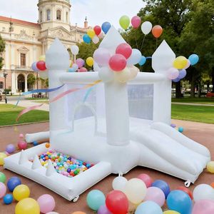 Château gonflable blanc pour fêtes en plein air, mariage, château gonflable avec toboggan pour <span class=keywords><strong>location</strong></span> de châteaux gonflables - Product Image 1