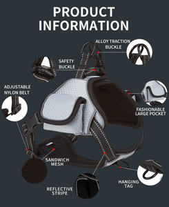 Kalung Anjing Dipertebal Hewan Peliharaan Tahan Air Baru Laris Tali Kekang Hewan Peliharaan Anjing Seks Wanita Terbaik dengan Tas Samping - Product Image 5
