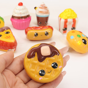 Set de Juguetes Sensoriales de Espuma PU Suave de Levantamiento Lento, con Formas Realistas de Mini Hamburguesa, <span class=keywords><strong>Pizza</strong></span> y Palomitas de Maíz, para Alivio del Estrés y Coleccionistas - Product Image 1