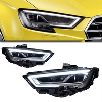 Kit de phares avant à LED complets pour Audi A3 Facelift 2013-2020, feux de jour blancs, passage de phares bas à phares hauts.