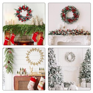 Mô Phỏng Nhân Tạo Màu Xanh Lá Cây Mây Tăng Kết Hợp Floral Wedding Party Trang Trí Nội Thất Silk Flower Vòng Hoa Nguồn Cung Cấp Bán Buôn - Product Image 4