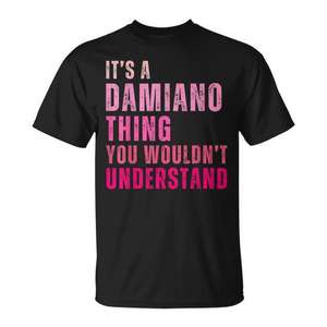 Camiseta vintage Damiano Thing You Wouldn't Understand con texto en negro y rosa - Product Image 1