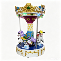 Nouvelle machine de divertissement pour enfants, carrousel de dessin animé, mini manège à monnayeur, équipement de chevaux rotatifs pour enfants