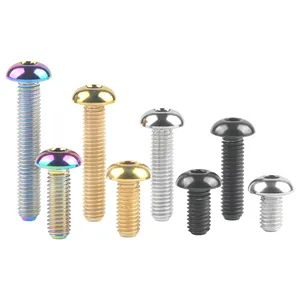 Tornillo de titanio M3 / M4 / M5 x 6 8 10 12 15 18 20 25 30mm con llave Allen para tornillos de fijación de portabidones de bicicleta - Product Image 2