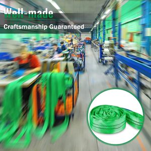 헤비 듀티 폴리에스터 리깅 리프팅 스트랩 6ft 끝없는 수직 리프트 슬링 호이스트 견인 화물 2.4 톤 초커 - Product Image 5