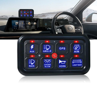 APP Control 8 Gang Switch Panel RGB Regulable Auto Vehicle Power Plus Circuit Relay Management System