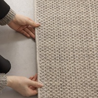 Tapis et carpettes de salon en mélange de laine, grand format, gris, doux, épais, durables, tapis d'appoint usagé