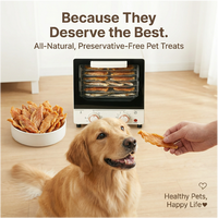 Déshydrateur alimentaire en acier inoxydable avec minuterie numérique réglable, température contrôlée, capacité 11-20L, 8 plateaux pour viande séchée, fruits, friandises pour chiens