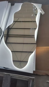 <span class=keywords><strong>กระจก</strong></span>ห้องน้ำ LED แบบโค้งมนทันสมัย ไม่มีกรอบ ติดผนัง สำหรับตกแต่งโรงแรมและบ้าน - Product Image 6
