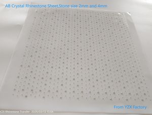 Ijzer Op Willekeurige Verstrooide Ab Bling Sheet Fix Clear Crystal Strass Transfer Voor Kleding - Product Image 6