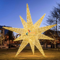 Maßgeschneiderte Große 3D-LED-Nordstern-Weihnachtsbeleuchtung, Wasserdicht für Außenbereich, Garten- und Landschaftsdekoration für die Feiertage