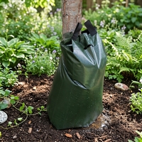 Sacs d'arrosage lenta pour arbres en bâche PE réutilisable de 15 gallons, durée de vie 1 à 3 ans