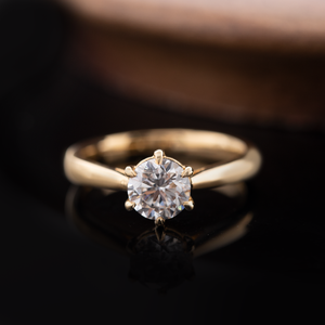 Bague <span class=keywords><strong>Solitaire</strong></span> Classique en Or 18K avec Diamant de Laboratoire <span class=keywords><strong>1</strong></span> <span class=keywords><strong>Carat</strong></span> D VS1 Taille Brillant Certifié IGI pour Femme – Idéale Fiançailles et Mariage – Offre Spéciale - Product Image 1