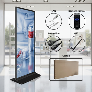 Pantalla LCD Vertical de 63.5 Pulgadas para Publicidad, Reproductor de Señalización Digital Estirada para Interiores, Ideal para Centros Comerciales - Product Image 1