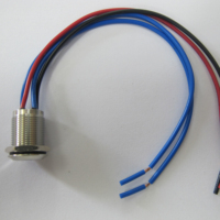 ZLQ12G-SWP10F-EB9-24V-SL150 sementara tahan air IP67 IK08 lampu cincin biru LED SUS House diterangi saklar tombol tekan logam