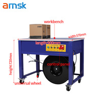 Machine d'emballage semi-automatique électrique T800 pour bande PP, gain de temps et efficacité, pour le cerclage latéral des cartons