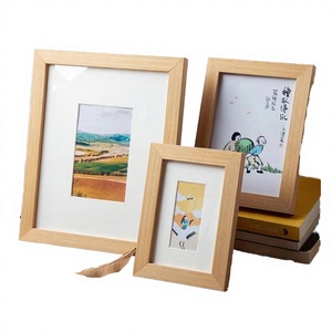 Modern Customized Shape Wood Foldable Vertical Wall <b>Mount</b> Photo <b>Frame</b> <b>with</b> 2-color Silk Screen Printing - Product Image 3