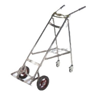 Xin Yuchen Medical Gas Cylinder <b>Trolley</b> All Stainless Steel 320x900mm Oxygen Cylinder Cart Transport Vehicle - Product Image 3