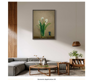 Impression sur toile de lin à l'huile de <span class=keywords><strong>Claude</strong></span> Monet, Narcisse, art floral impressionniste, décoration murale pour salon, chambre à coucher, bureau, impression encadrée - Product Image 5