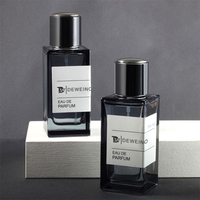 Flacon de parfum vide en verre carré de 30 ml, 50 ml, 100 ml avec bouchon, flacon de parfum avec logo personnalisé