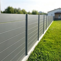 Panneaux de clôture électrique en alliage d'aluminium thermolaqué, design à lattes pour extérieur, clôture de jardin pour l'intimité, personnalisable, résistant à la chaleur, écologique