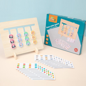 Giocattoli educativi precoci Montessori per bambini gioco di smistamento dei colori in legno illuminazione pensiero logico orientamento puzzle di allenamento - Product Image 6