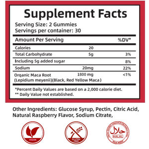 Oemオーガニックマカルートガムバットエンハンスメント & カーブシェーピングベアピル用バットヒップ拡大バットリフトBblガミー - Product Image 2