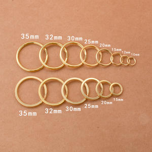 Porte-clés rond en laiton massif, résistant à l'usure, <span class=keywords><strong>CoMade</strong></span>, idéal pour le bricolage - Product Image 4