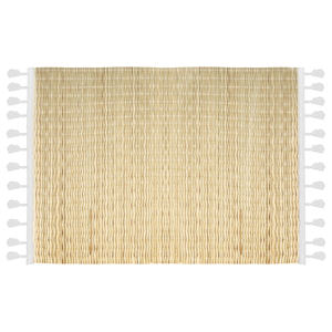Sous-plat en bambou 45x30 cm naturel et blanc - Product Image 1