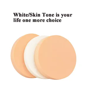 Wholesale White/Beige Latex Round/Square Disposable Foundation Facial Cosmetic Makeup Sponge Puff