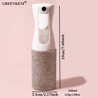 Botella de Spray de uñas de plástico de diamante de 200ml, botella de Spray continuo fino, líquido de limpieza de uñas, botella vacía líquida