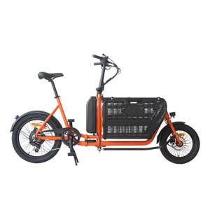 <span class=keywords><strong>Bici</strong></span> <span class=keywords><strong>Elettrica</strong></span> Mini Cargo con Cesto Anteriore a 7 Velocità, Assistenza alla Pedalata 250W/350W, E-bike per Consegne di Cibo o Famiglia - Product Image 2