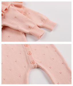 Pakaian Bayi Baru Lahir Musim Semi Gugur Gaya Nordik Romper Bayi Satu Potong Bayi Perempuan Warna Lengan Panjang Jumpsuit Segitiga - Product Image 5