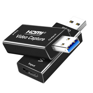 Venta caliente HDMI a USB Tarjeta de captura de video 1080P para transmisión de video en vivo Grabar a través de DSLR Videocámara Action Black Silver Cam - Product Image 1