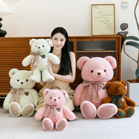 Ours en peluche géant pour petite amie, peluche géante avec ruban pour cadeau d'anniversaire, soulagement du stress et cadeau romantique