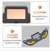 Solarbetriebene Auto-Neonleuchte Kabellose Dämonenaugen-LED-Ambientebeleuchtung Saugnapf USB-Aufladbare Atmosphäre-Atemlampe