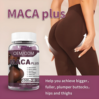 Gummies OEM à la racine de Maca pour l'amélioration des fesses, supplément alimentaire pour l'augmentation de la circonférence des hanches et des fesses chez la femme