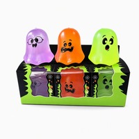 Jouet anti-stress souple et moelleux en forme de fantôme d'Halloween qui brille dans le noir, à rebond lent, en maltose, boîte surprise, cadeau de fête