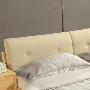 Mebel Kamar Tidur Modern Langsung dari Pabrik Ukuran Queen Wood Double Bed Frame dengan Harga Pabrik