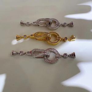 Accesorios de Plata S925 para DIY con Perlas, Nueva Hebilla de Herradura para Cuentas Ovaladas de 3mm, Separadores de Precisión, Cadena para Suéter, Collar - Product Image 1